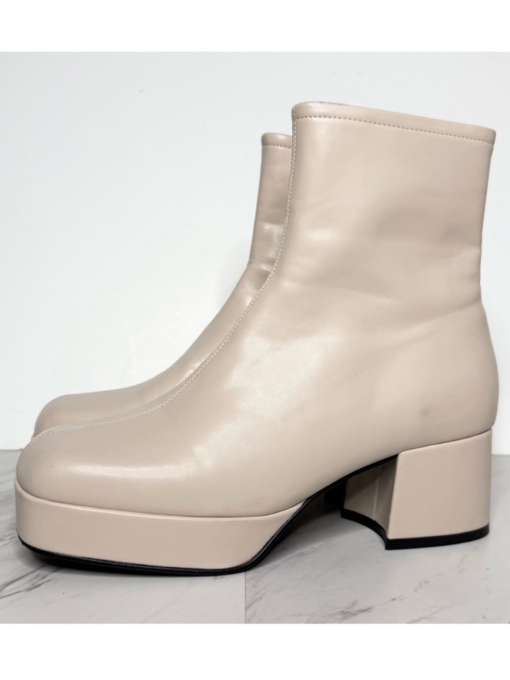 Jeffrey Campbell Square Toe Platform Bootie 8